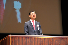大平明全広連理事長の挨拶